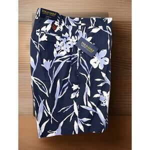 Polo RALPH LAUREN RRL Tiger Golf Navy Blue Pattern Stretch Mens Size 32 New Tags